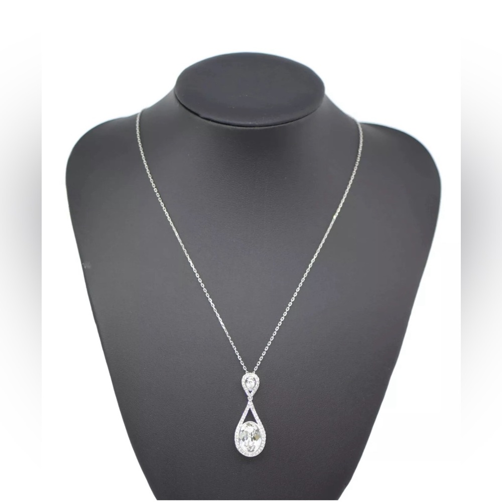 Swarovski Women's Pendant - Swinging Crystal Rhodium Plated